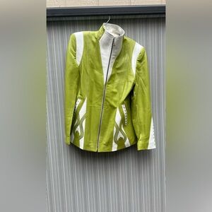 Green and White Women's Jacket